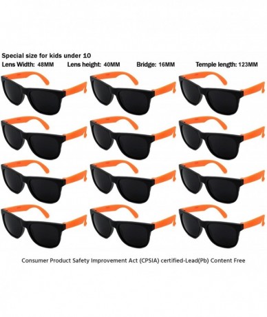 Oval 12 Pack 80's Style Neon Party Sunglasses Adult/Kid Size with CPSIA certified-Lead(Pb) Content Free - CM12OCM4WAV $20.46