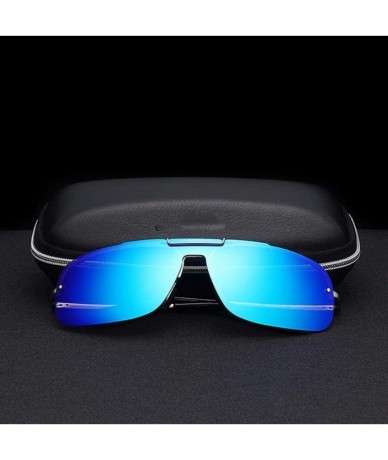 Aviator Fashion Brand Frameless Sunglasses Polarized Men Overall Lens Color YA431 C1BOX - Ya431 C2box - CC18XE9OSNG $31.86