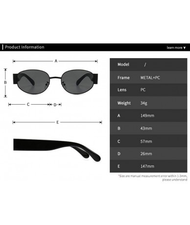 Oval Steampunk Metal Sunglasses Male Oval Retro Sun Visor - 7 - C8190N7ZAO5 $61.31