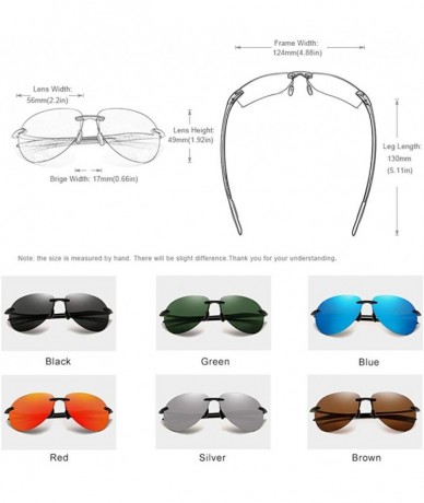 Rimless 2020 Men's rimless sunglasses rimless sunglasses for women - Blue Mirror - CE1982YSYGC $49.04