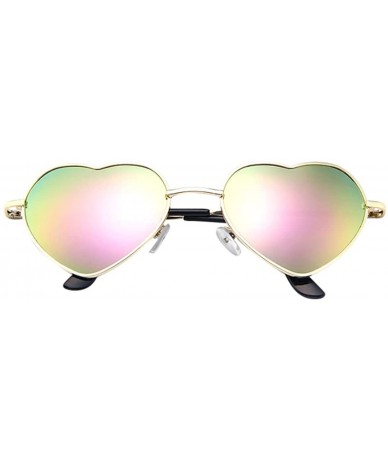 Aviator Hotr Sale! Mens Womens Metal Frame Ladies Heart Shape Sunglasses Lolita Love - CV18DNCS7XZ $18.95