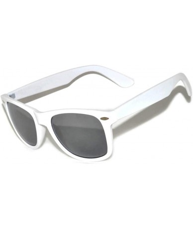 Sport Full Shield Mirror Lens Sunglasses Wrap Around Sport Running Outdoor - Grey_mirror_lens_white_frame - CM126NYKNL9 $18.64