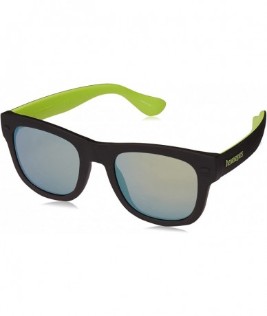 Square Paraty/M 7ZJ QU Black Green Plastic Square Sunglasses Green Mirror Lens - C018CK20LRY $36.10