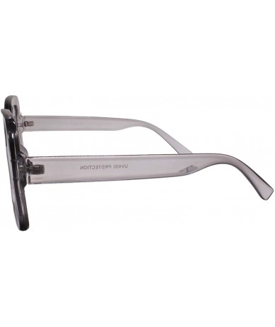 Square Classy Elegant Vintage Exaggerated Retro Style Sunglasses Square - Gray - C7193NA9W6W $23.53