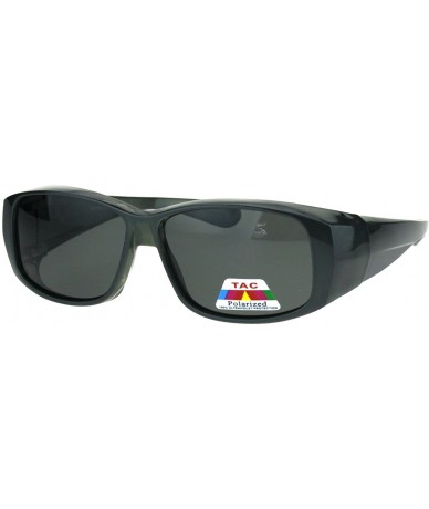 Rectangular Polarized Womens Pearl Rectangular 58mm OTG Fit Over Sunglasses - Grey - CR185DR8ZQM $22.96