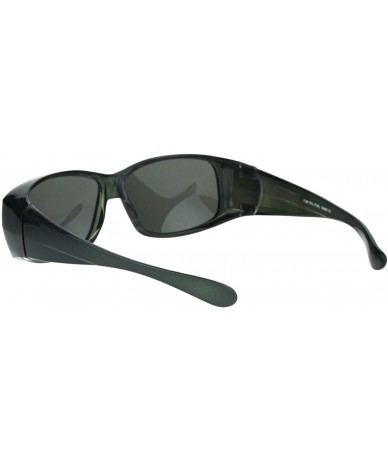 Rectangular Polarized Womens Pearl Rectangular 58mm OTG Fit Over Sunglasses - Grey - CR185DR8ZQM $22.96