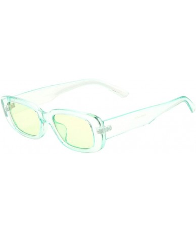 Square Crystal Color Square Thick Plastic Frame Sunglasses - Green - CF1983K3W3Z $27.69