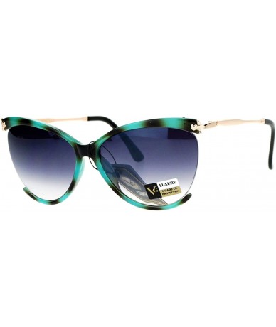 Butterfly VG Occhiali Womens Sunglasses Modern Fashion Open Butterfly Frame - Teal - CC187KAZX4E $20.61
