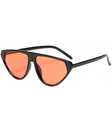 Oversized Classic Cat Eye Sunglasses Oversized One Piece Colored Transparent Eyewear - B - CM190HYRA2L $16.81