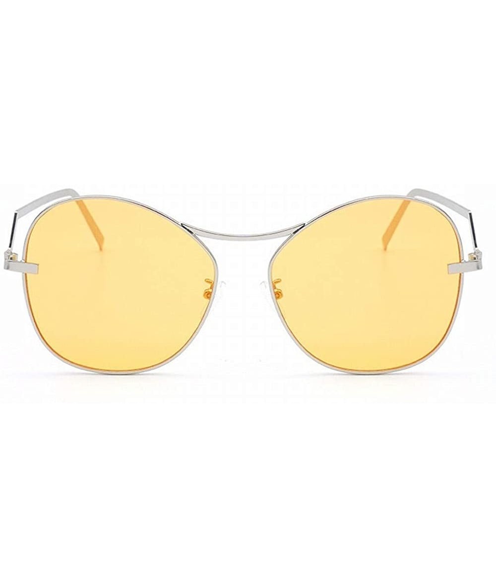 Sport New Classic Steampunk Sunglasses New Oval Sunglasses Personality Marine Film Sunglasses Men And Women - CU18SR52LUG $50.64