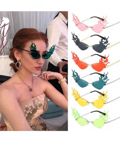 Rimless Fashion Cat Sunglasses Women Rimless Sun Glasses Eyewear Luxury Trending Party Sunglasses UV400 - Pink - C618YSY36IO ...