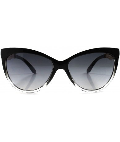 Cat Eye High-End Celebrity Fashion Stylish Sexy Designer Cat Eye Sunglasses - Gray - CN18WKLS2T4 $27.00