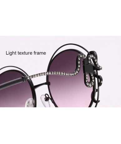 Round Ladies Double Round Hippie Shades Colored Lenses Sunglasses UV400 Protection - Light Pink - CM18CGOXER4 $30.82