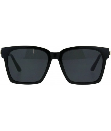 Square Square Frame Sunglasses Unisex Hipster Fashion Shades UV 400 - Black (Black) - CE1895Z2TM5 $19.27