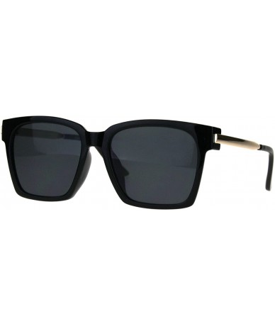 Square Square Frame Sunglasses Unisex Hipster Fashion Shades UV 400 - Black (Black) - CE1895Z2TM5 $19.27