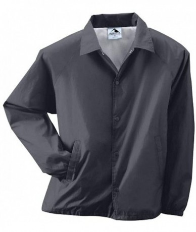 Sport Nylon Coach's Jacket/Lined - Graphite - CH186NL85DC $37.81