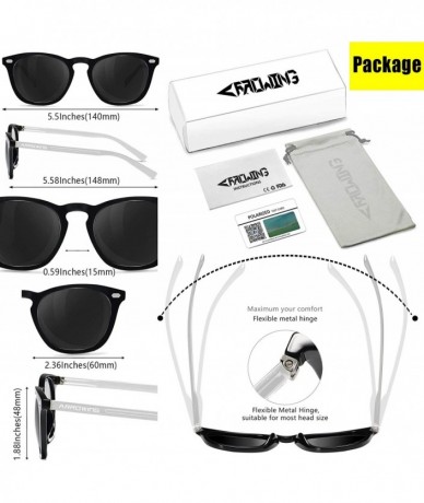 Oversized Polarized Protection Sunglasses - Siver Frame/Black Lens - CO194R4ZO3S $18.80