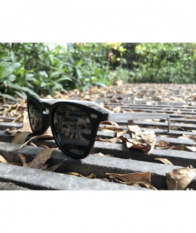 Oversized Polarized Protection Sunglasses - Siver Frame/Black Lens - CO194R4ZO3S $18.80