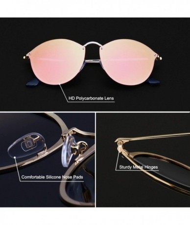 Square Retro Sunglasses Women 2019 Mirror Pink Round Vintage Sun Glasses Er Dames - Gun-green - C0198AI3850 $37.70