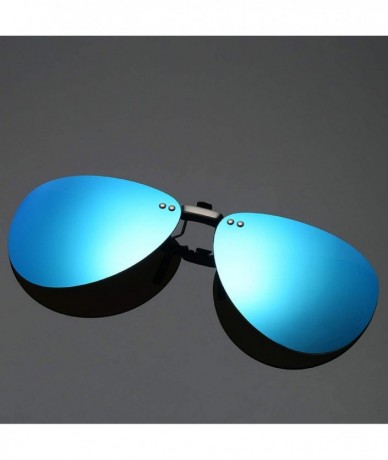 Oversized Men Polarized Clip Sunglasses Women Pilot Sun Glasses UV400 Eyeglasses Night Driving ZB-82 - 4 - C4198AHNEYG $34.87