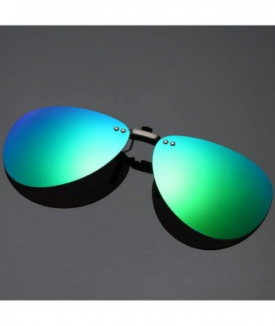 Oversized Men Polarized Clip Sunglasses Women Pilot Sun Glasses UV400 Eyeglasses Night Driving ZB-82 - 4 - C4198AHNEYG $34.87