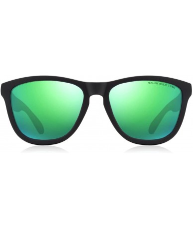 Wayfarer Model - Men & Women Sunglasses - Model Matt Black - Nylon Hd Green Mirror / Before $59.95 - Now 20% Off - CF18QYAZ89...