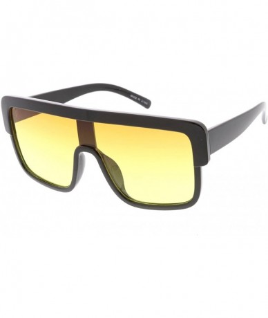 Oversized High Octane Collection"Vegas" Unisex Sunglasses - Orange - CL18GY5YQ9A $18.75