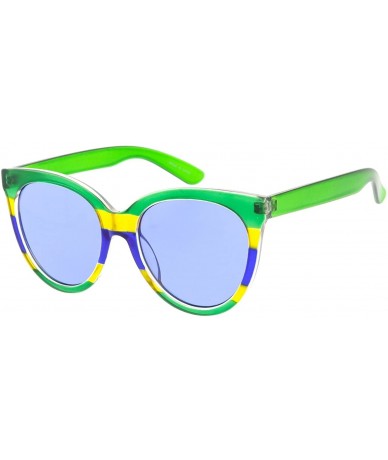 Oval Urban Modern"Kenya" Plastic Frame Sunglasses - Green - C918GYUCTHA $18.60