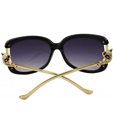 Rimless Gold Fox Alloy Frame Sunglasses Women Glasses UV400 - Black - CK12EE7RNJR $34.41