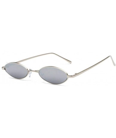 Oval Vintage Oval Sunglasses Small Metal Frames Designer Glasses - C4 - C418EKNKOI6 $30.79