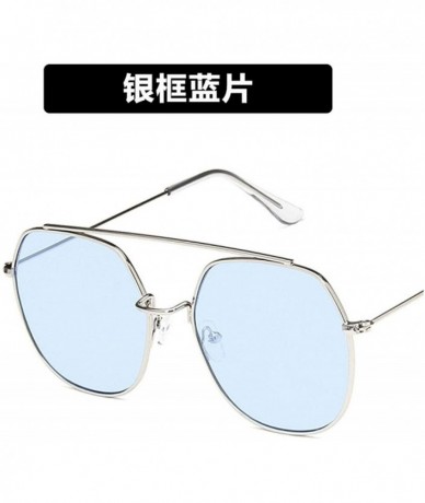 Oversized Women Sunglasses Retro Big Luxury Mirror Round Sun Glasses Metal Frame Vintage Oversized - 3 - CB198ZTIQQT $60.72