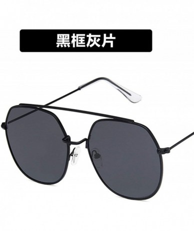 Oversized Women Sunglasses Retro Big Luxury Mirror Round Sun Glasses Metal Frame Vintage Oversized - 3 - CB198ZTIQQT $60.72