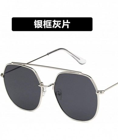 Oversized Women Sunglasses Retro Big Luxury Mirror Round Sun Glasses Metal Frame Vintage Oversized - 3 - CB198ZTIQQT $60.72