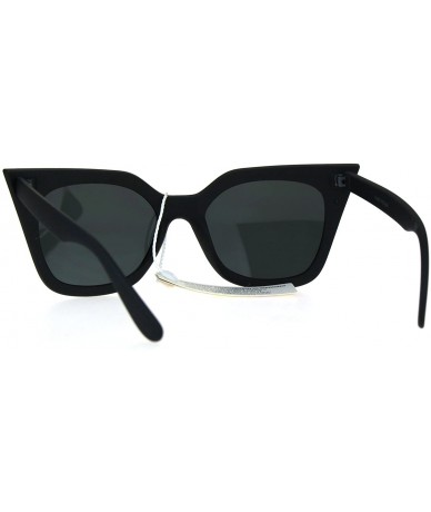 Square Womens Sunglasses Square Cateye Butterfly Fashion Eyewear UV 400 - Black (Black) - CZ186NW8K6E $21.77