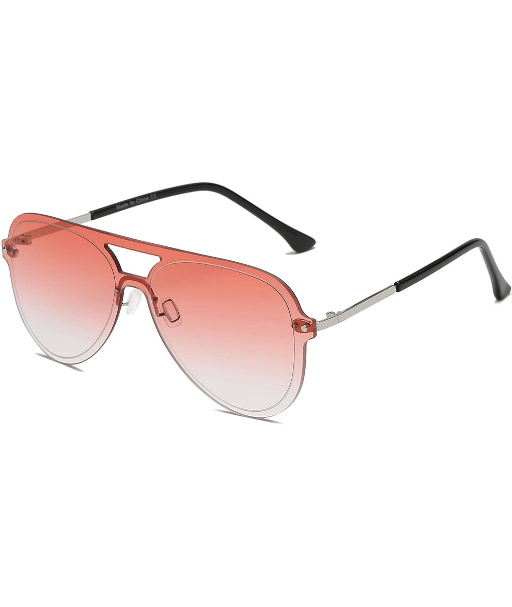 Aviator Premium Metal Aviator Fashion Sunglasses for Women and Men UV 400 Protection - Pink - CK18I0HCD6G $18.60