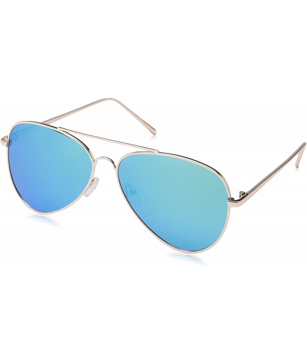 Goggle Women's Aviator Sunglasses - Gold Frame/Pink Lens - CR18CZAD2QL $40.71