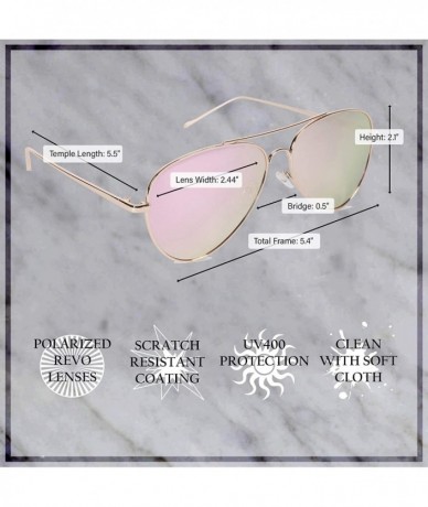 Goggle Women's Aviator Sunglasses - Gold Frame/Pink Lens - CR18CZAD2QL $40.71