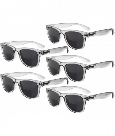 Round Classic Bifocal Sunglasses for Women 5 Pack - Sgs027 Grey Frame-5pc - CS18WIHTU7E $41.62