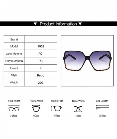 Goggle Fashion Women Oversize Sunglasses Gradient Plastic Brand Designer Female Sun Glasses UV400 Lentes De Sol Mujer - C4198...