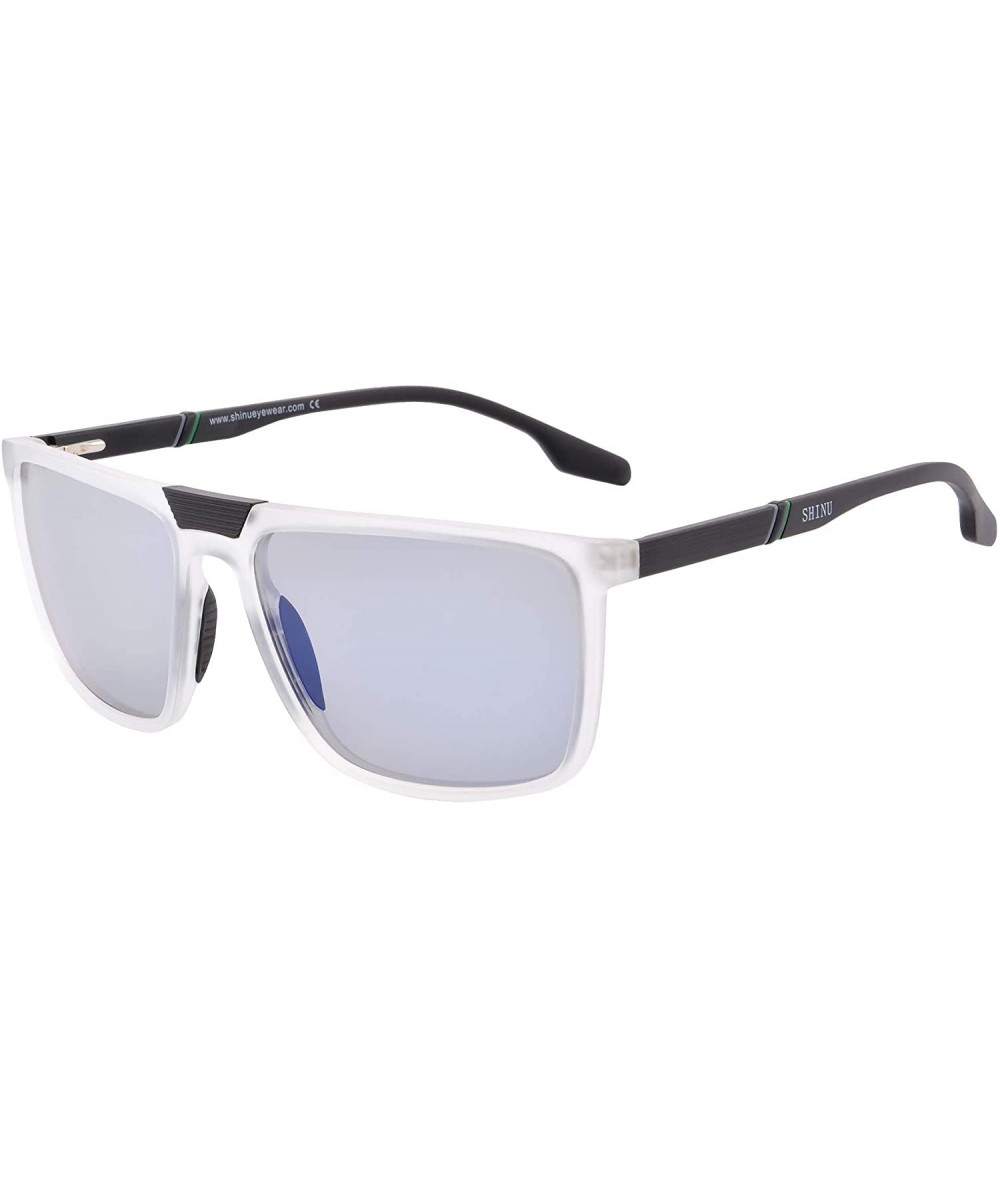 Rectangular Polarized Sunglasses Fidhing Driving Glasses for Men Anti-glare TR90 Frame-SSH2003 - CZ1939Q372M $33.98