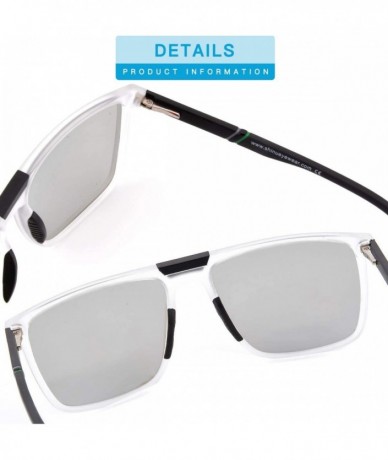 Rectangular Polarized Sunglasses Fidhing Driving Glasses for Men Anti-glare TR90 Frame-SSH2003 - CZ1939Q372M $33.98