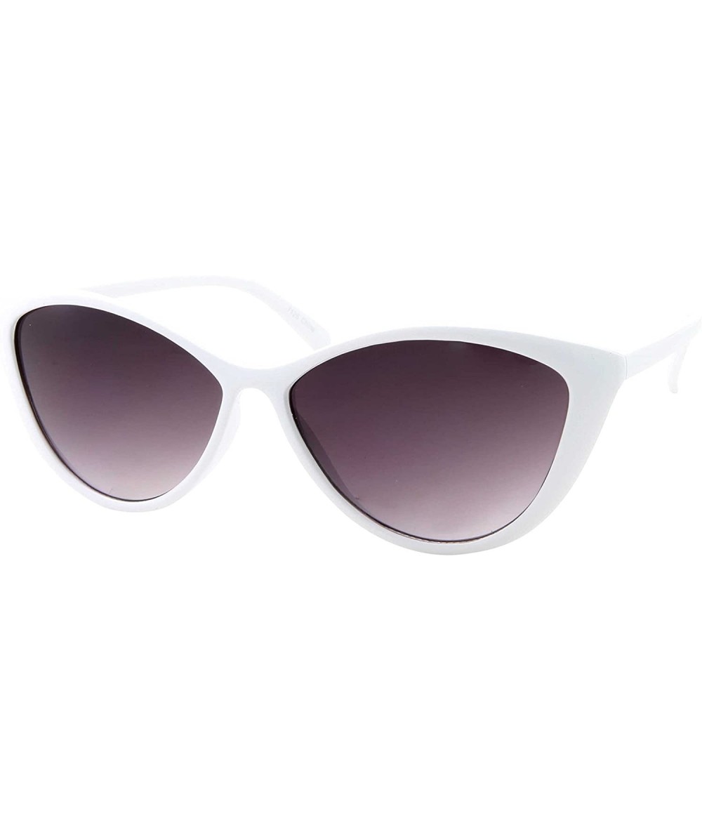 Cat Eye Cat Eye Sunglasses Thin Frame Vintage Retro for Women - White - C318G2DN37D $19.69