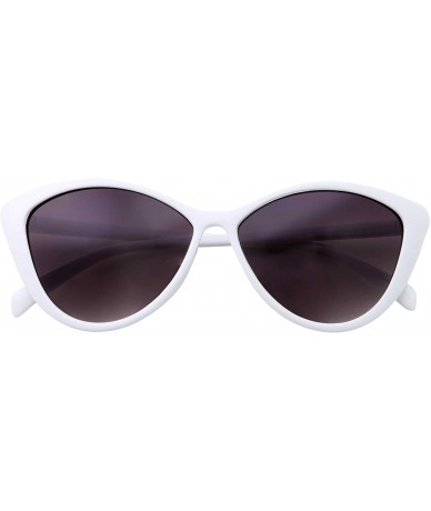 Cat Eye Cat Eye Sunglasses Thin Frame Vintage Retro for Women - White - C318G2DN37D $19.69