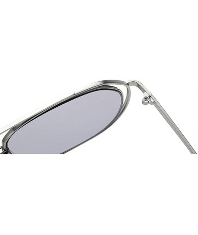 Square New Ocean Trend Sunglasses Fashion Hollow Ladies Luxury Men's Metal Sunglasses UV400 - Grey - C2194RYRRWI $23.73