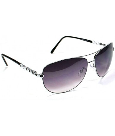 Aviator Aviator Sunglasses For Women 6014 - Black - CX11ERZIJSV $19.85