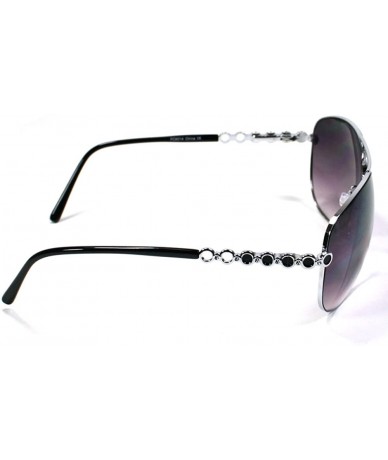 Aviator Aviator Sunglasses For Women 6014 - Black - CX11ERZIJSV $19.85