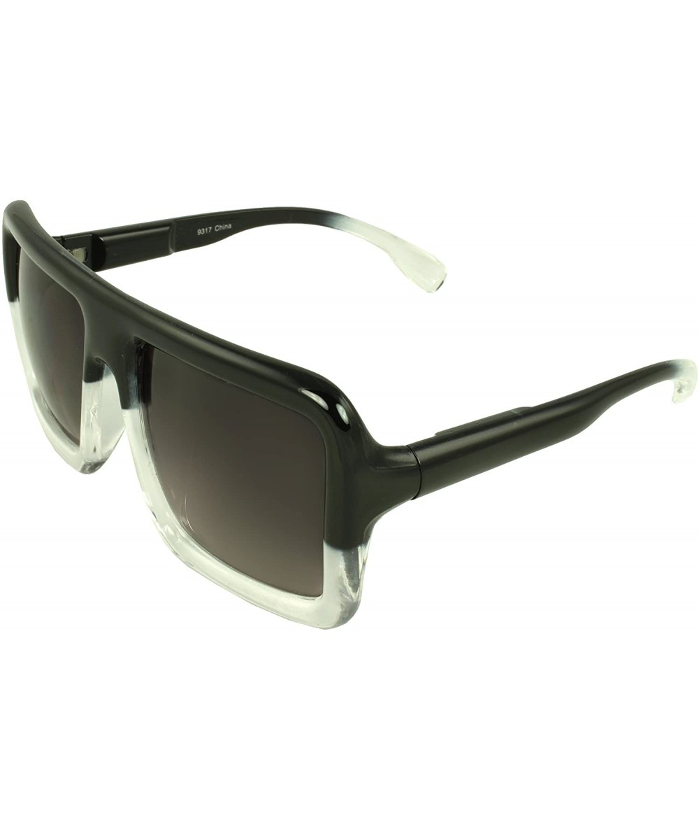 Square TU9317 Square Fashion Sunglasses - Black Clear - CJ11DN2BOVN $18.56