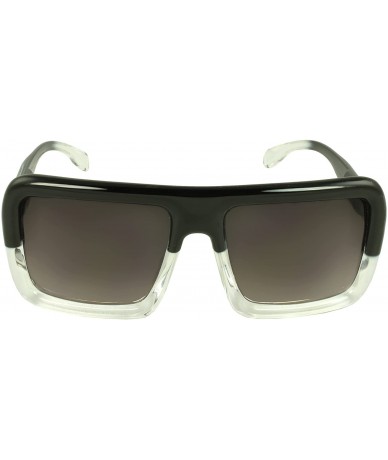 Square TU9317 Square Fashion Sunglasses - Black Clear - CJ11DN2BOVN $18.56