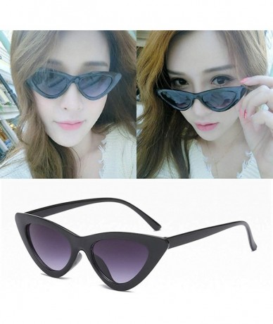 Semi-rimless Unisex Vintage Eye Sunglasses Retro Eyewear Fashion Radiation Protection Sun Glasses - F - CK196IC6376 $16.57