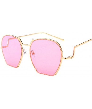 Oval Classic Retro Designer Style Sunglasses for Women Metal PC UV400 Sunglasses - Pink - CQ18SYR9HHD $37.86